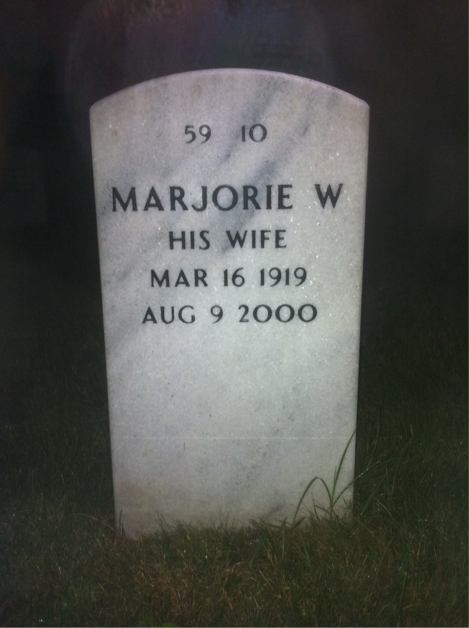 Back of headstone — Howard Penney