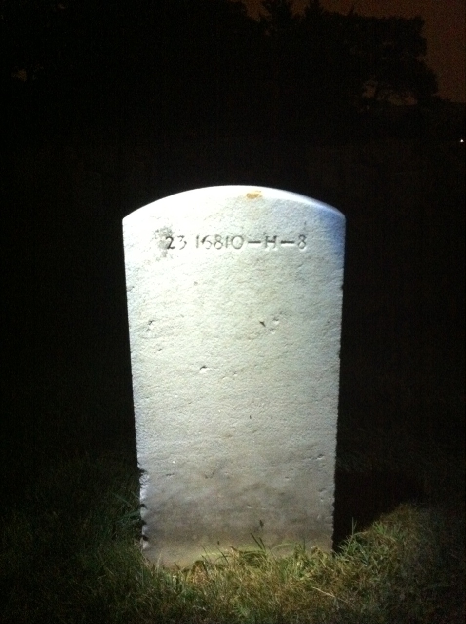 Back of headstone — Walter T Brown