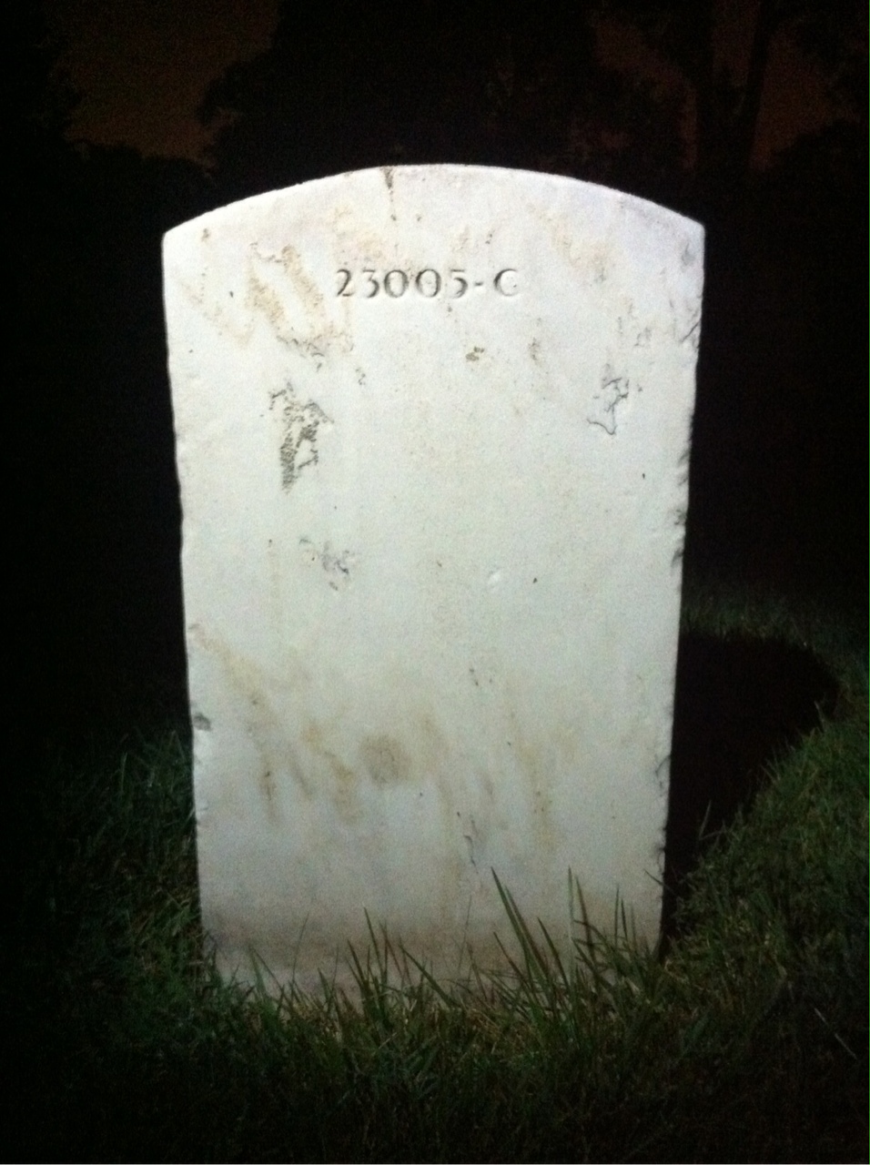 Back of headstone — William Ball