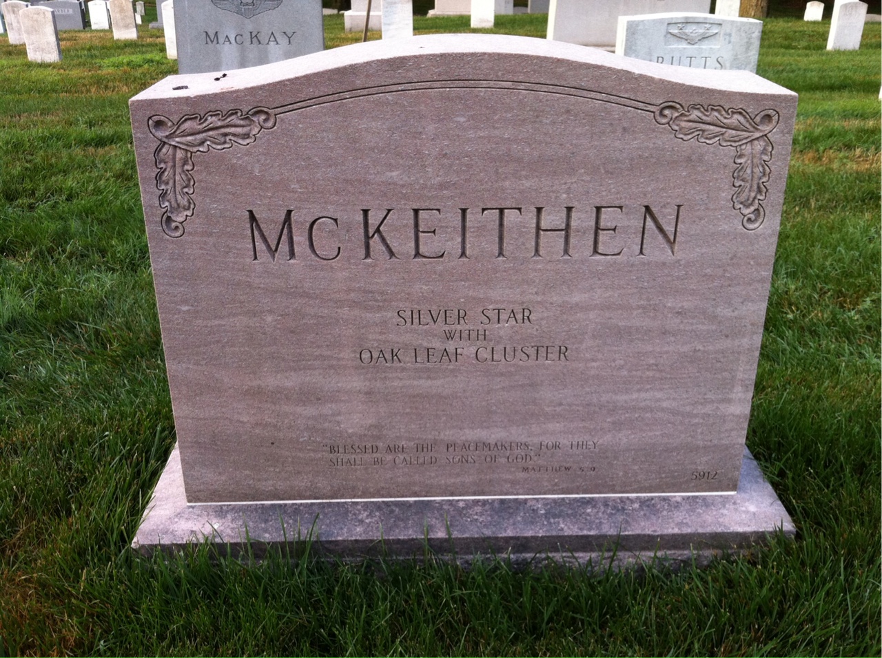 Back of headstone — Dan Mckeithen