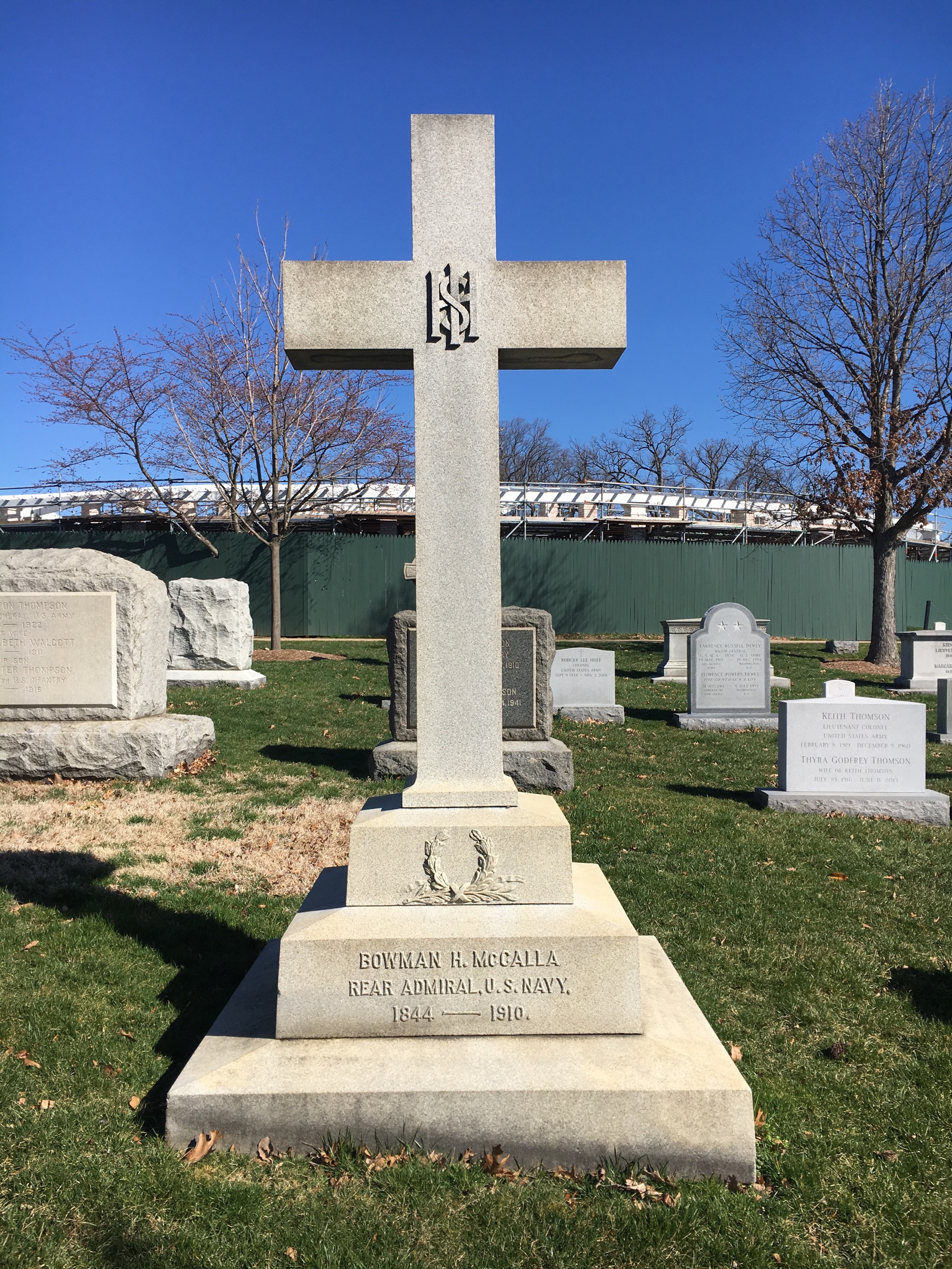 Back of headstone — Bowman Hendry McCalla