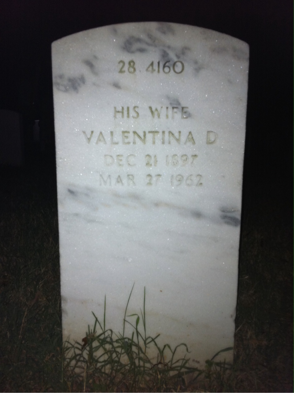 Back of headstone — Ernest Monroe
