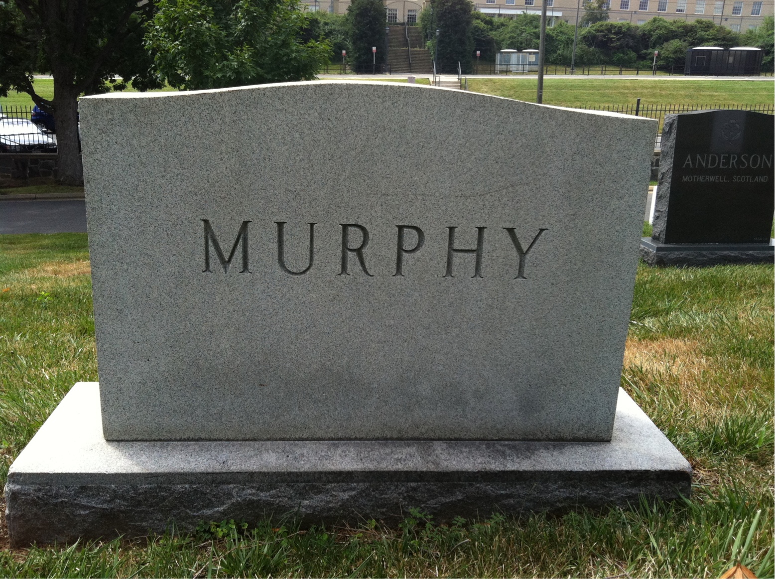 Back of headstone — John Murphy