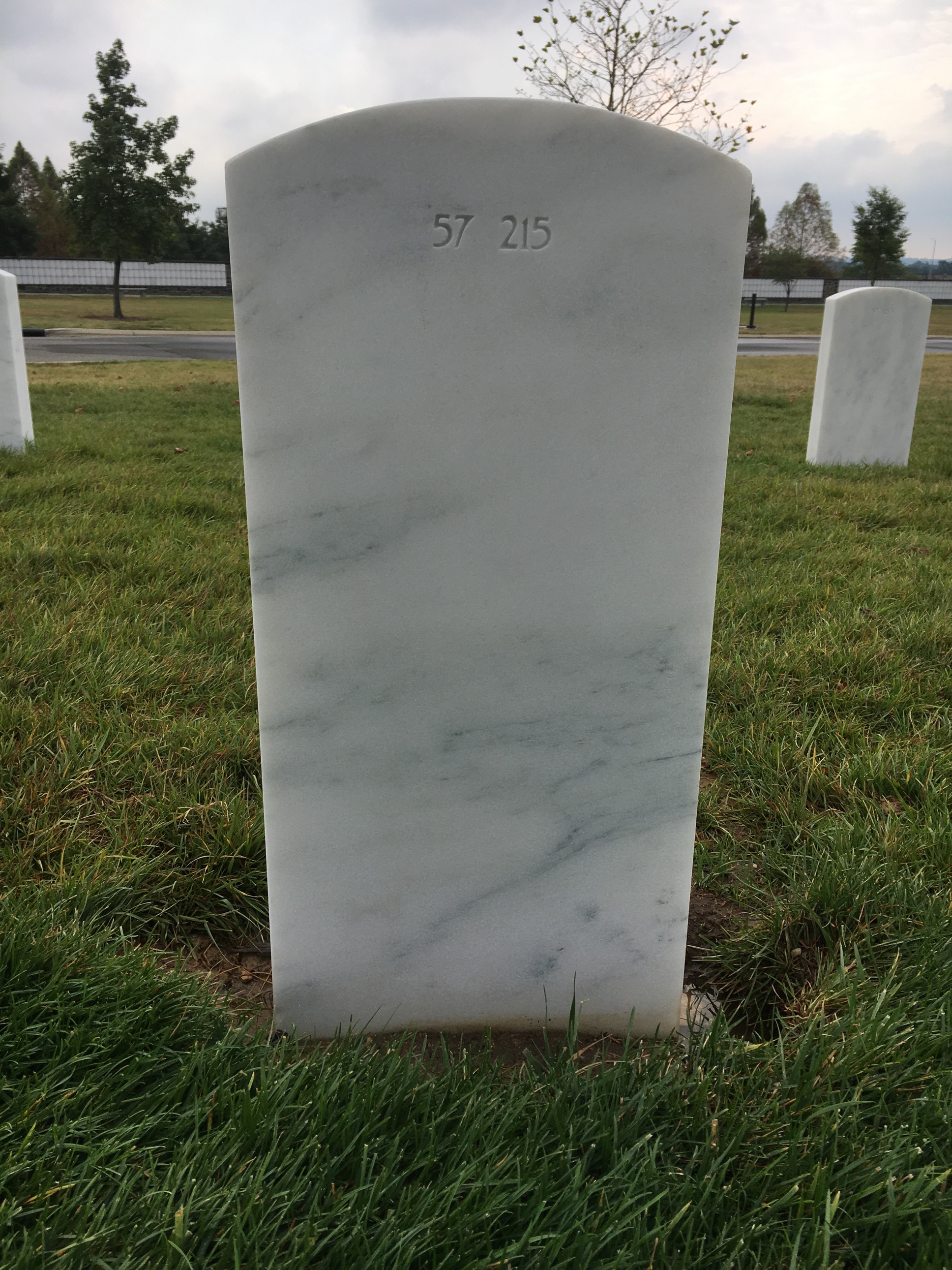 Back of headstone — William Baker