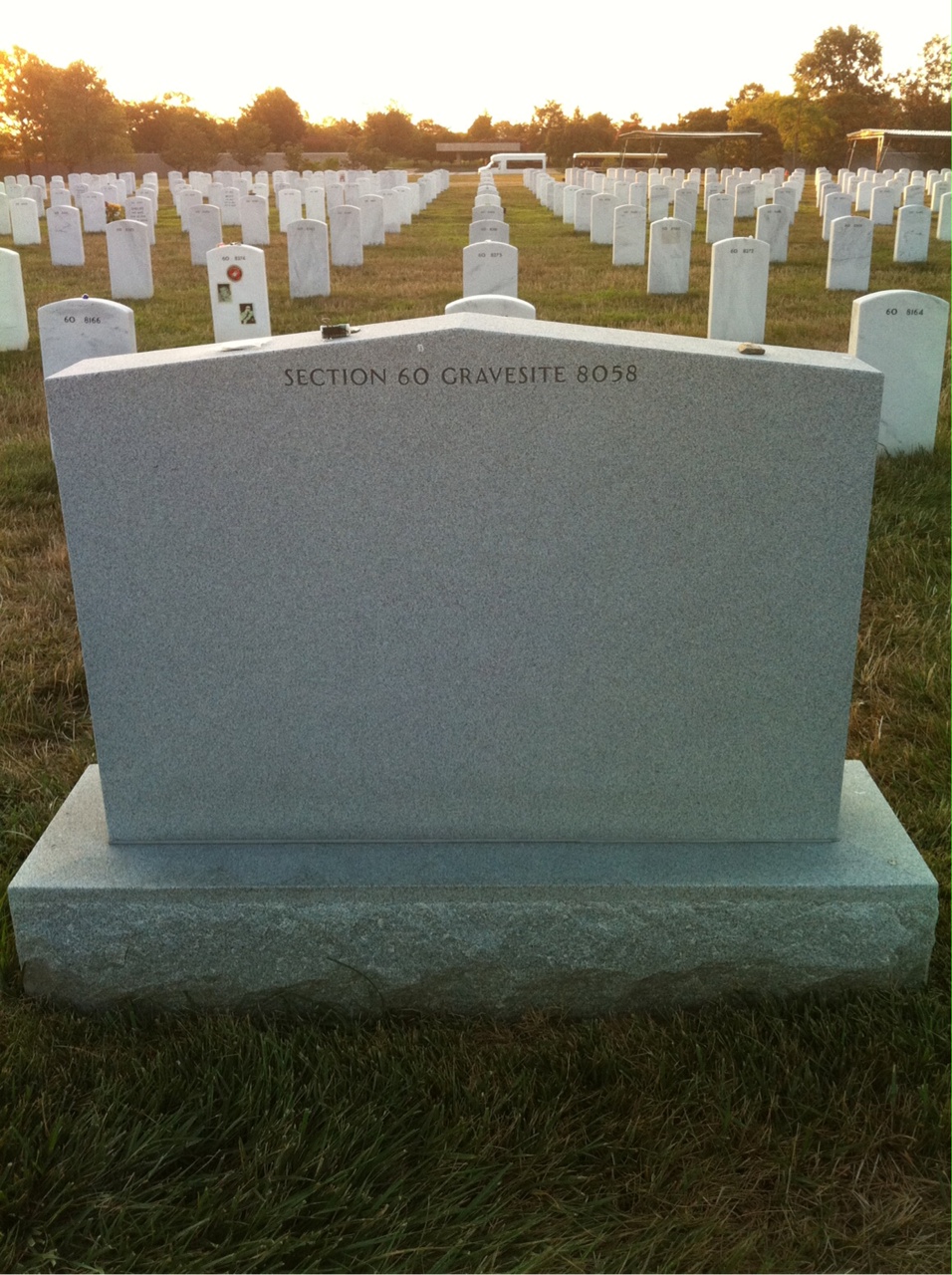 Back of headstone — Harrison Brown