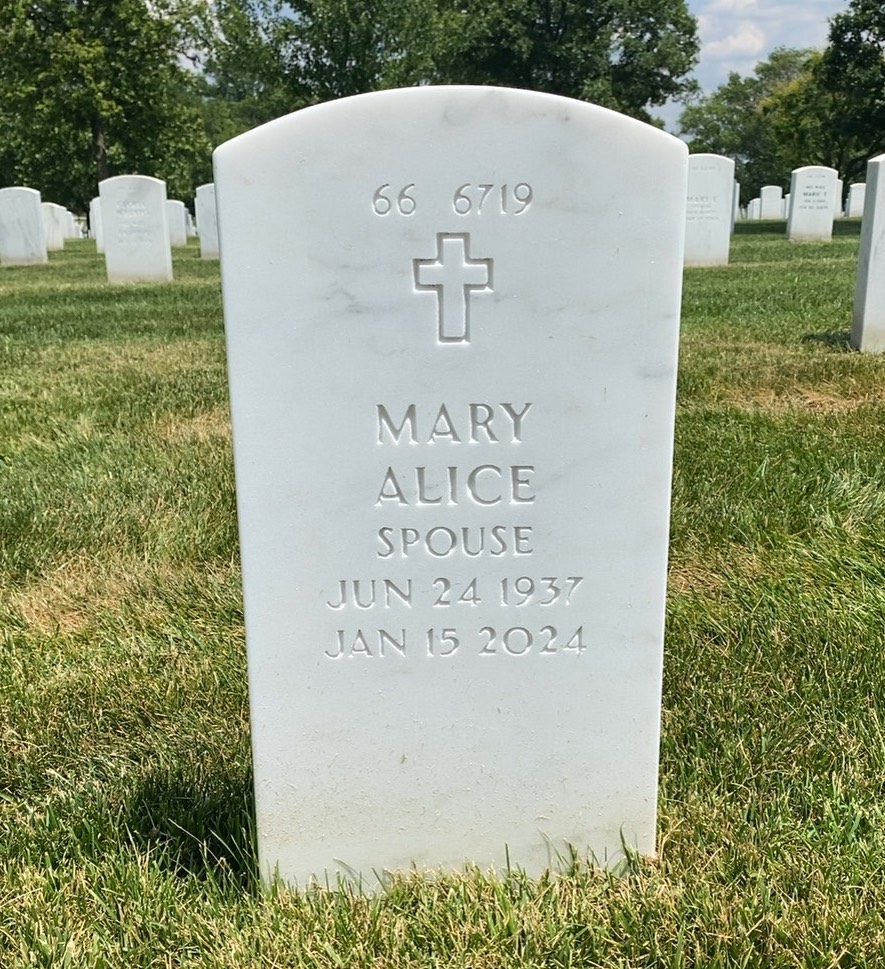 Back of headstone — Herbert Monroe