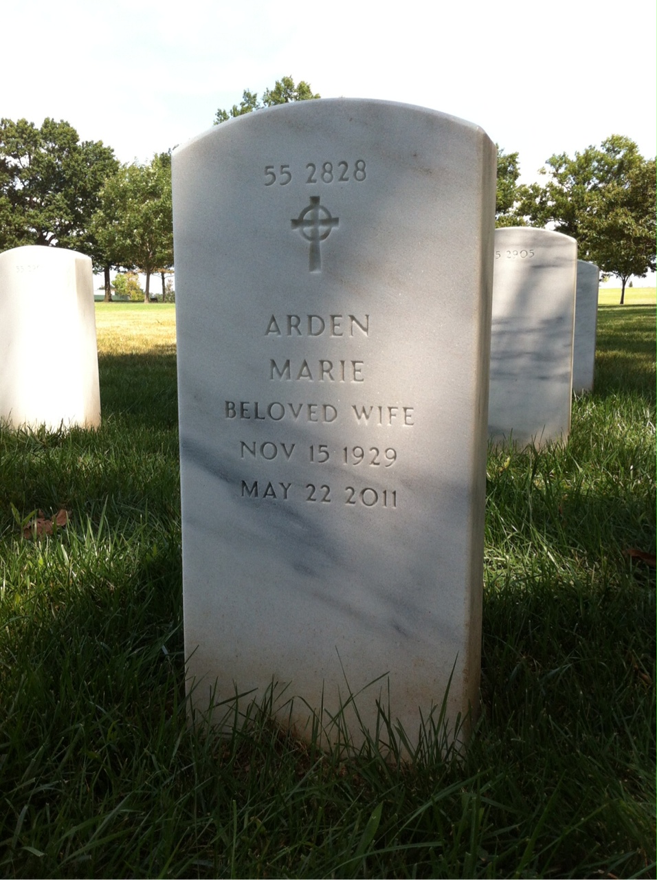 Back of headstone — Sidney Cox