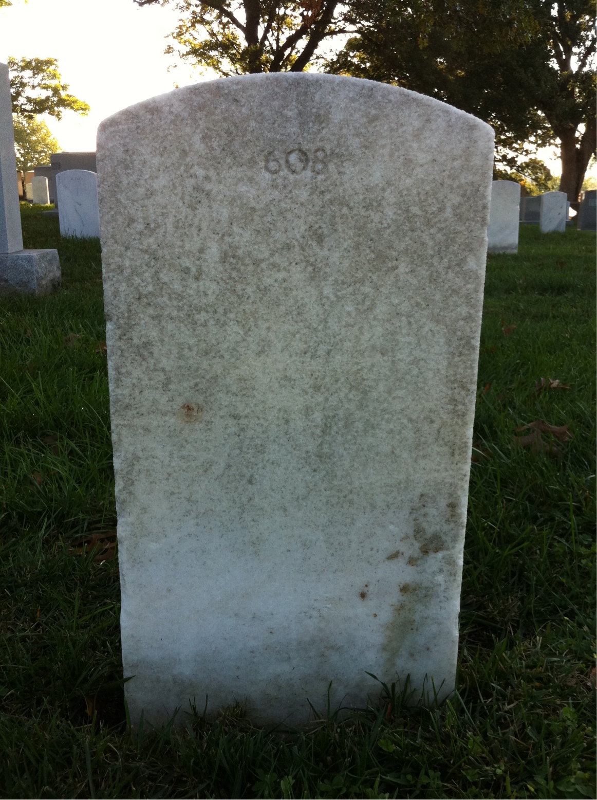 Back of headstone — Charles Albright