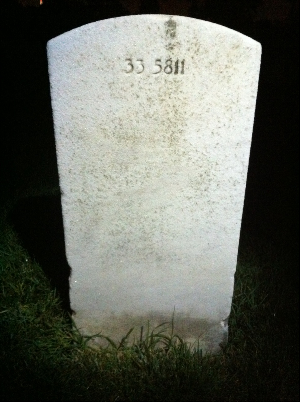 Back of headstone — Napoleon Moncrief