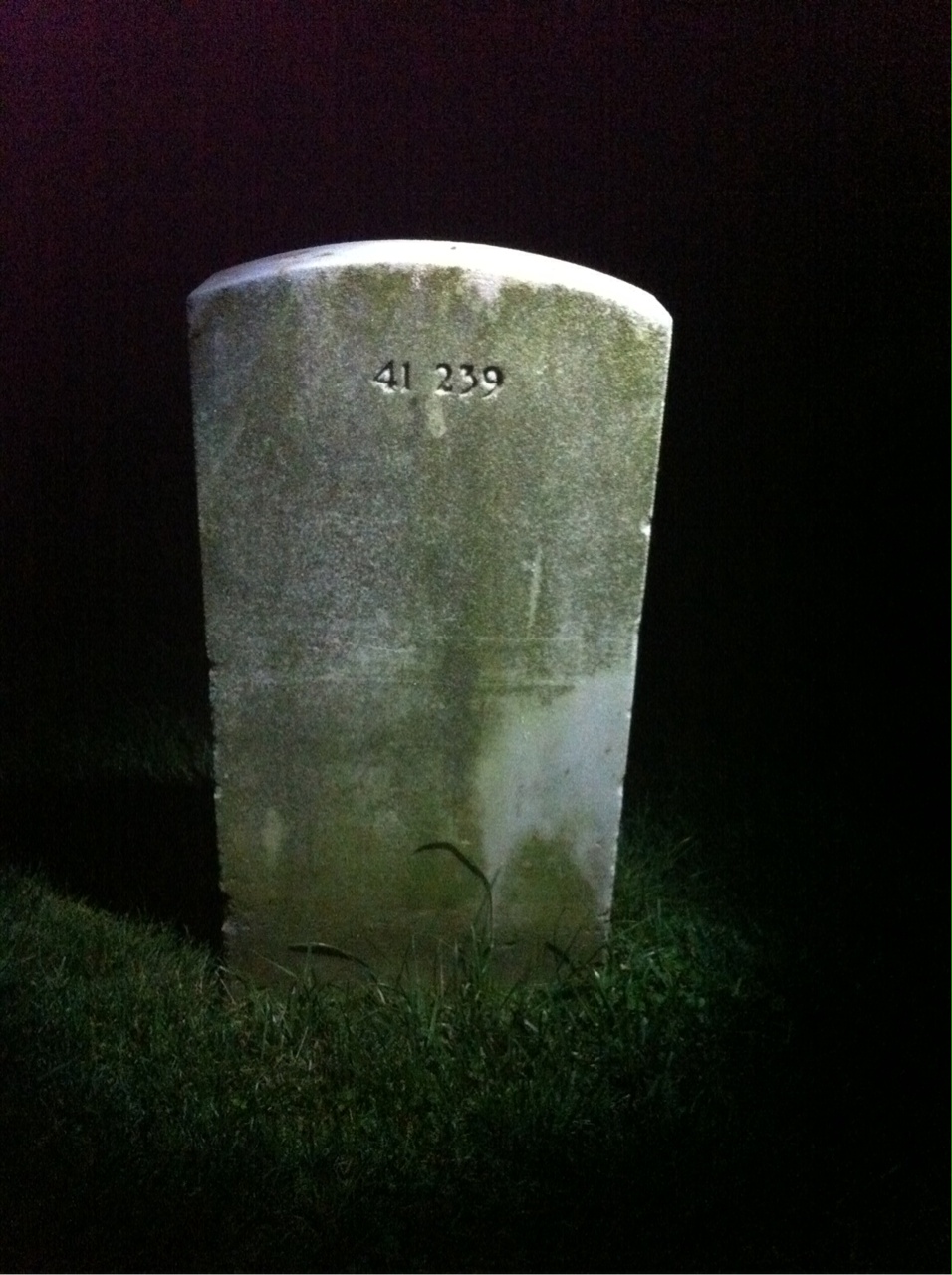 Back of headstone — Andrew Ashton