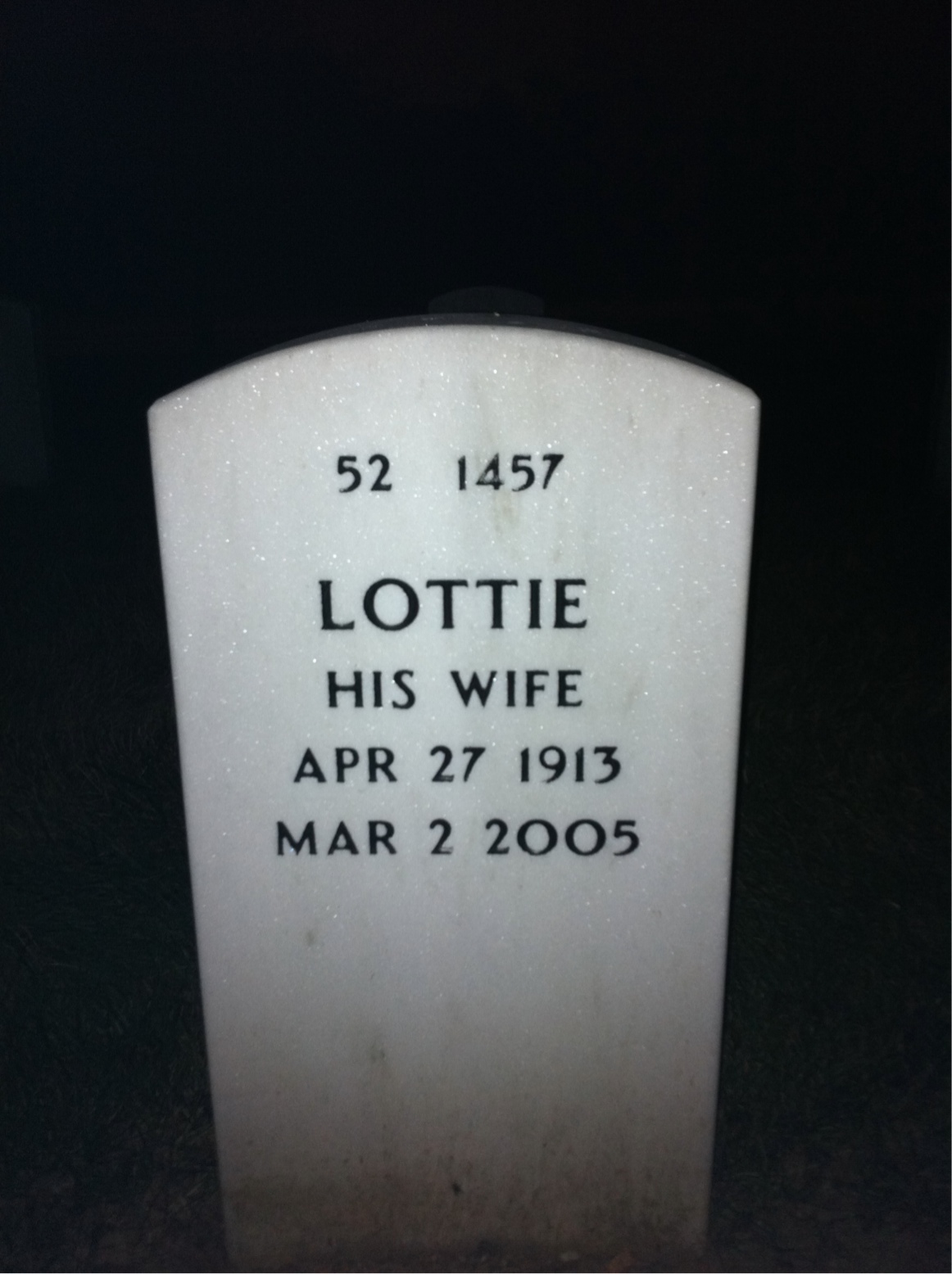 Back of headstone — George Tabbs