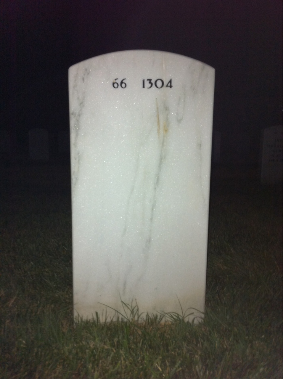 Back of headstone — Jack Bradley