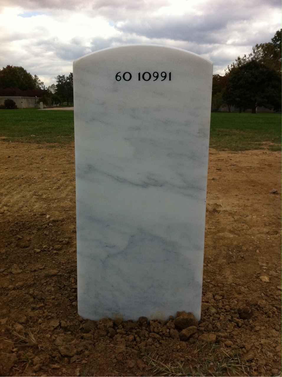 Back of headstone — Michael Memolo