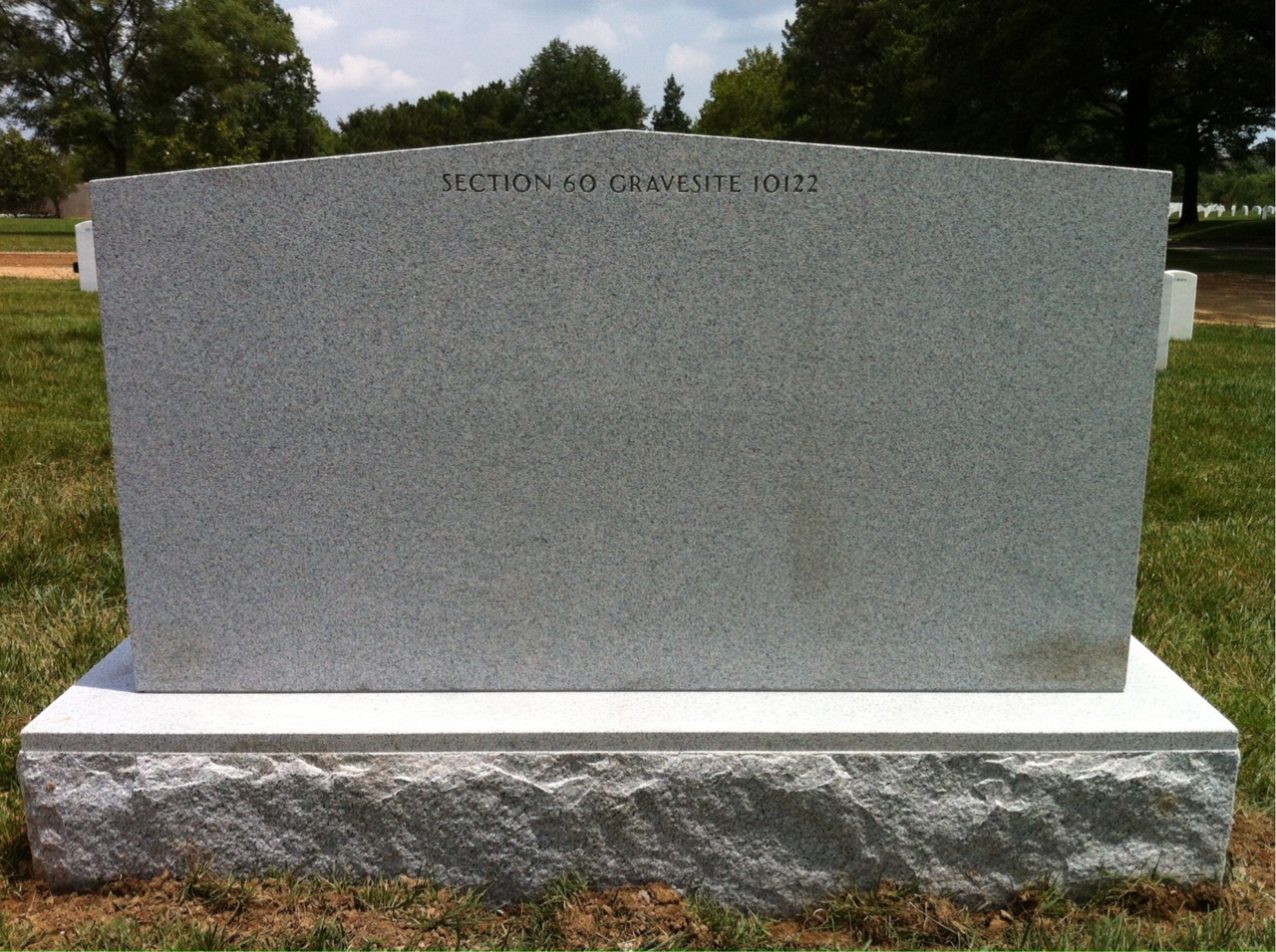 Headstone shared by 2 interments, including Gunther Herbert Wald