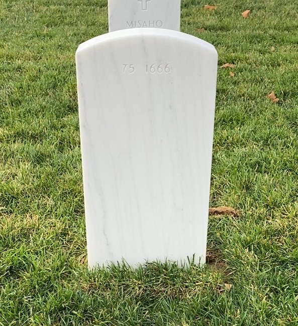 Back of headstone — Stanley N Heath