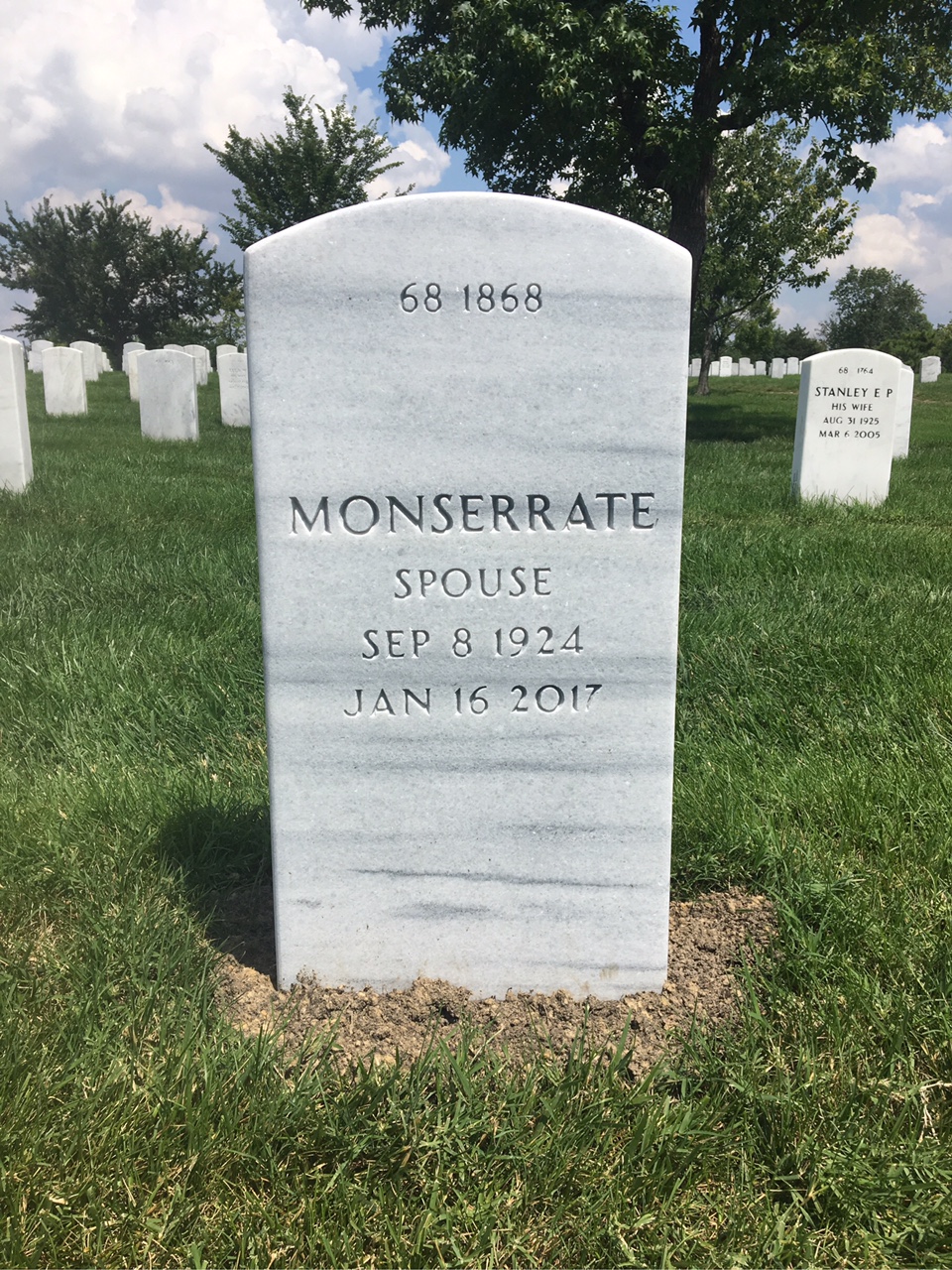Back of headstone — Fructuoso Morales
