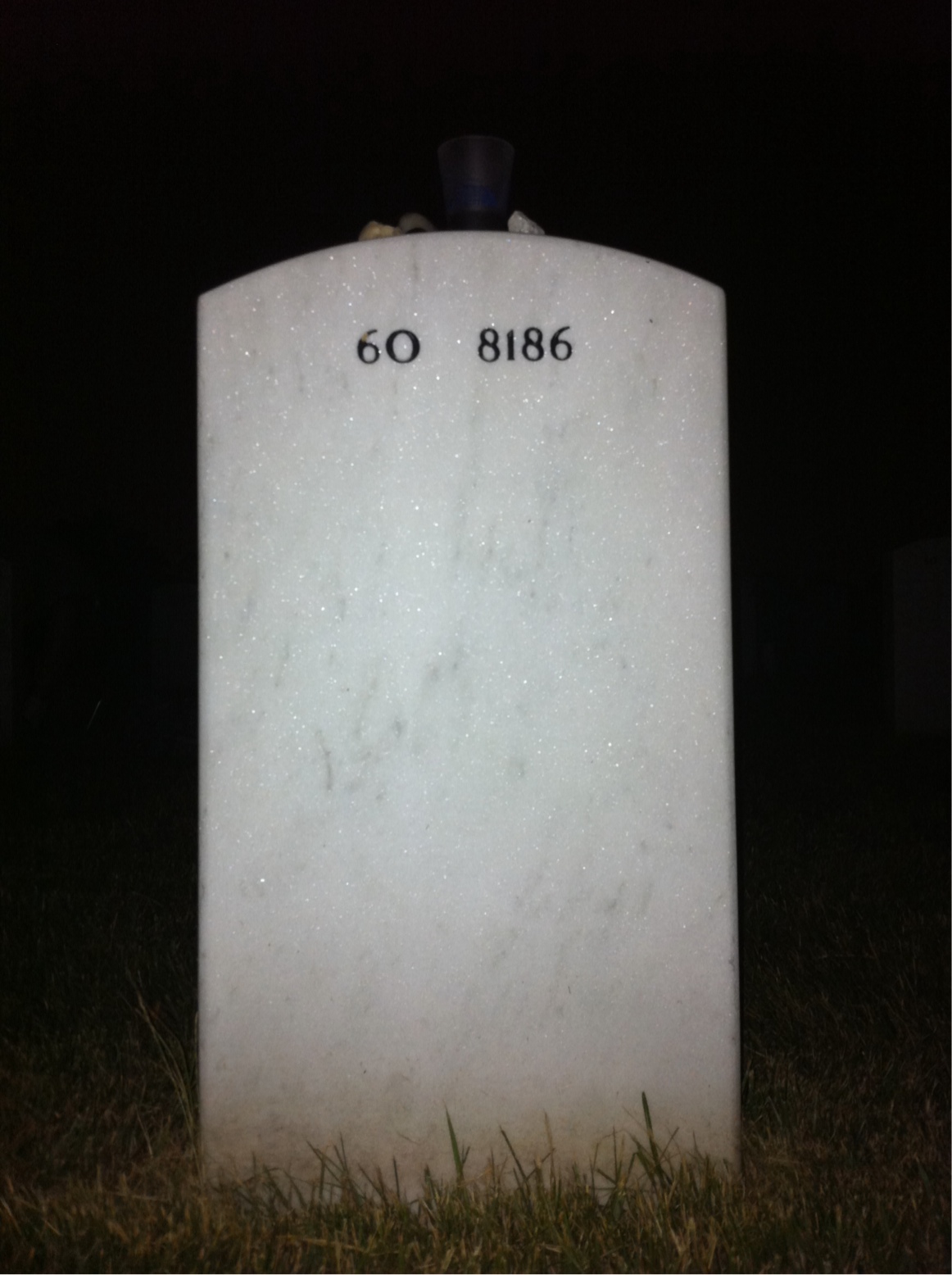Back of headstone — Steven Langmack