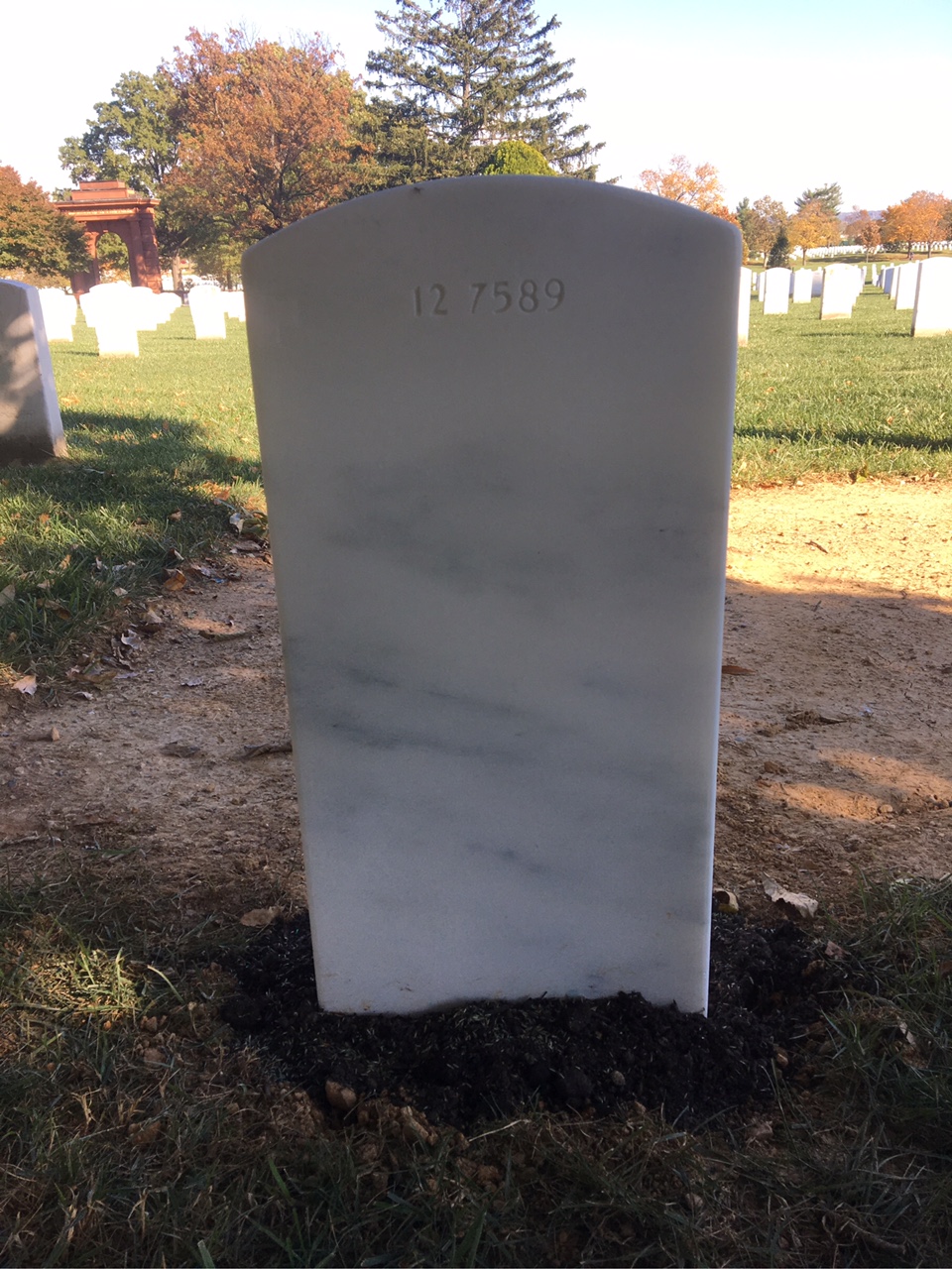 Back of headstone — Robert Lawrence Gaskins
