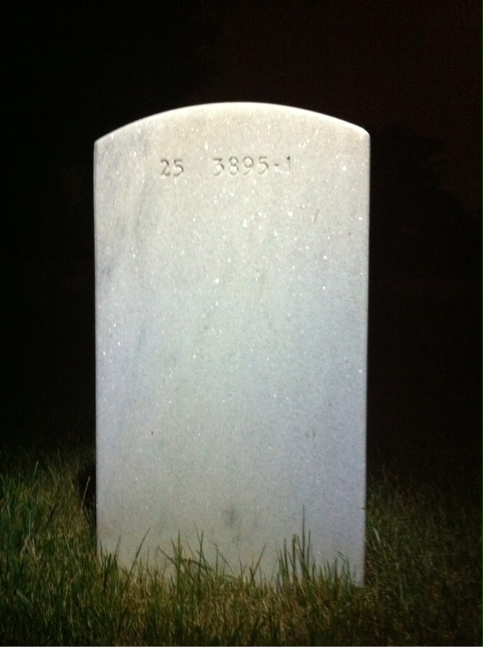Back of headstone — James Burnside