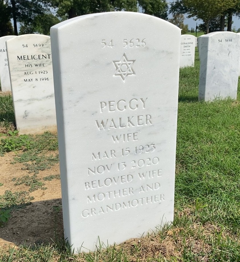 Back of headstone — Newton Walker
