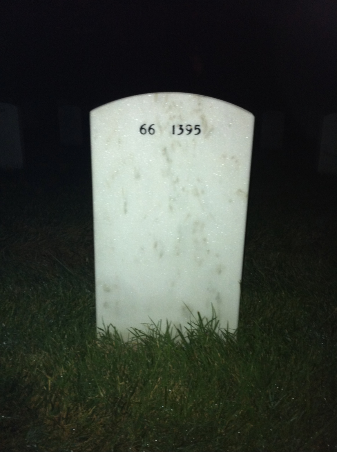 Back of headstone — William Skinner