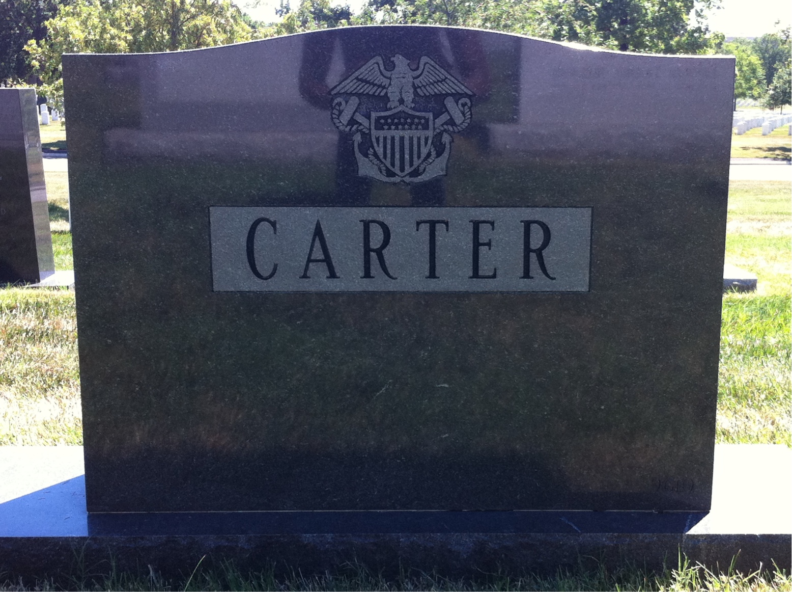 Back of headstone — Robert Carter