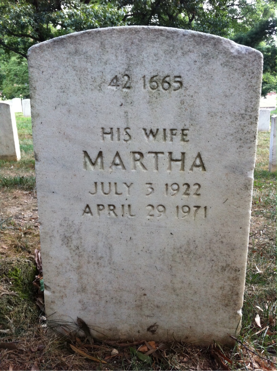 Back of headstone — Carl Moore