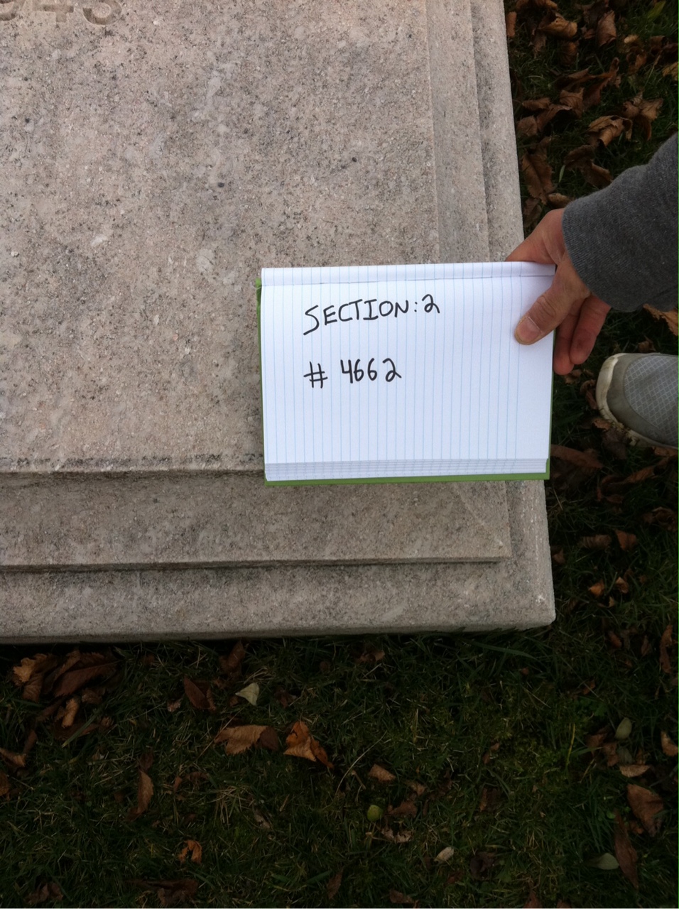 Back of headstone — Charles Morton