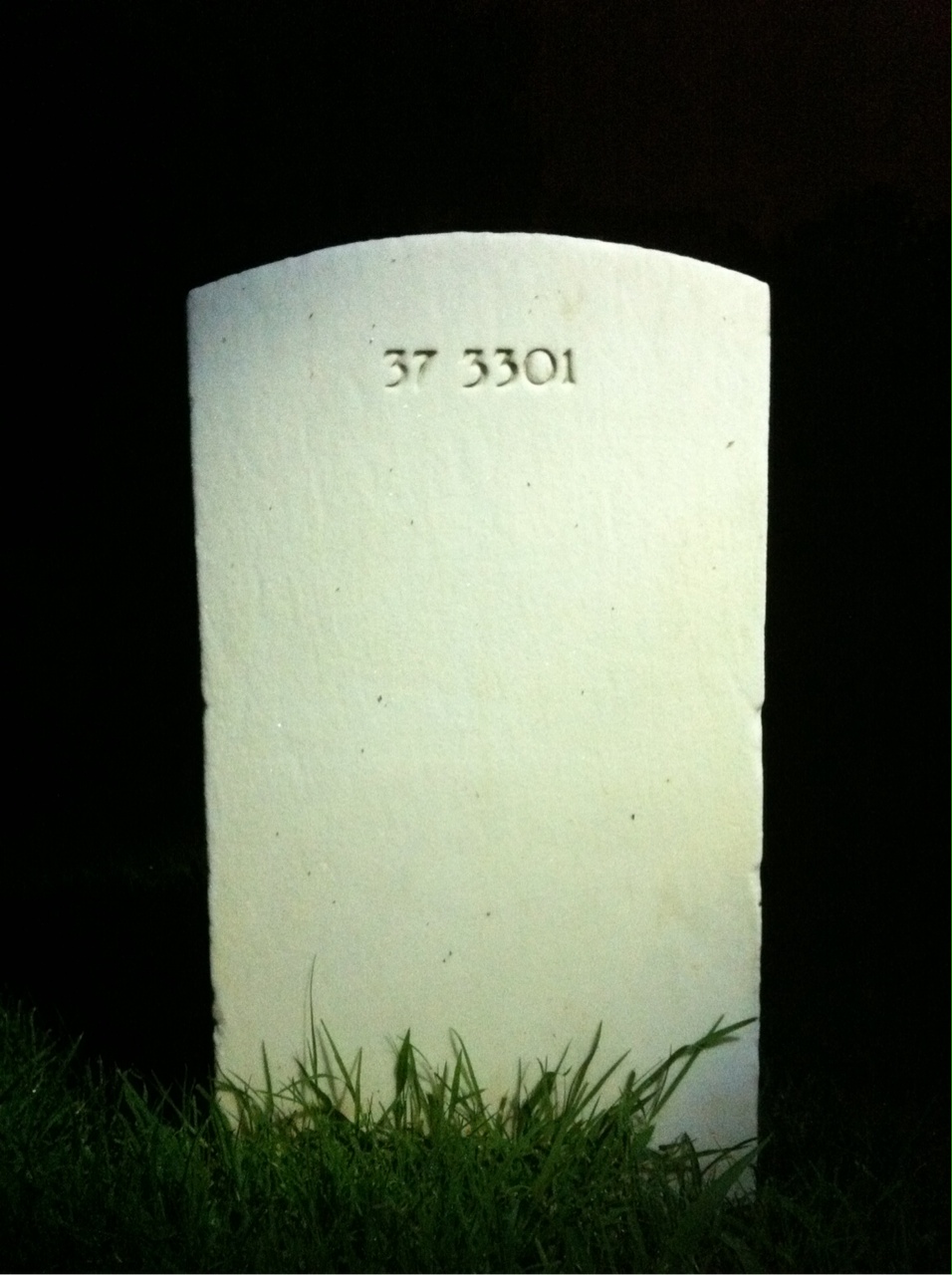 Back of headstone — William J Kaas