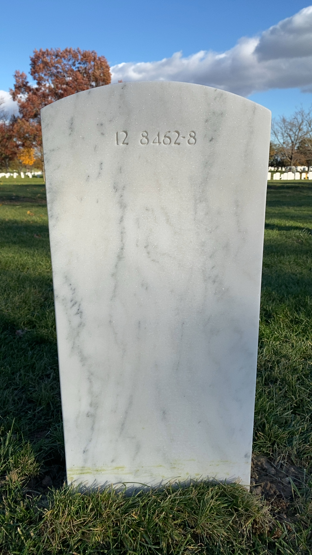 Back of headstone — Walter Leonard Gray