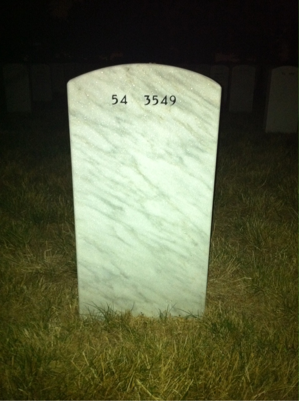 Back of headstone — Todd Reuling