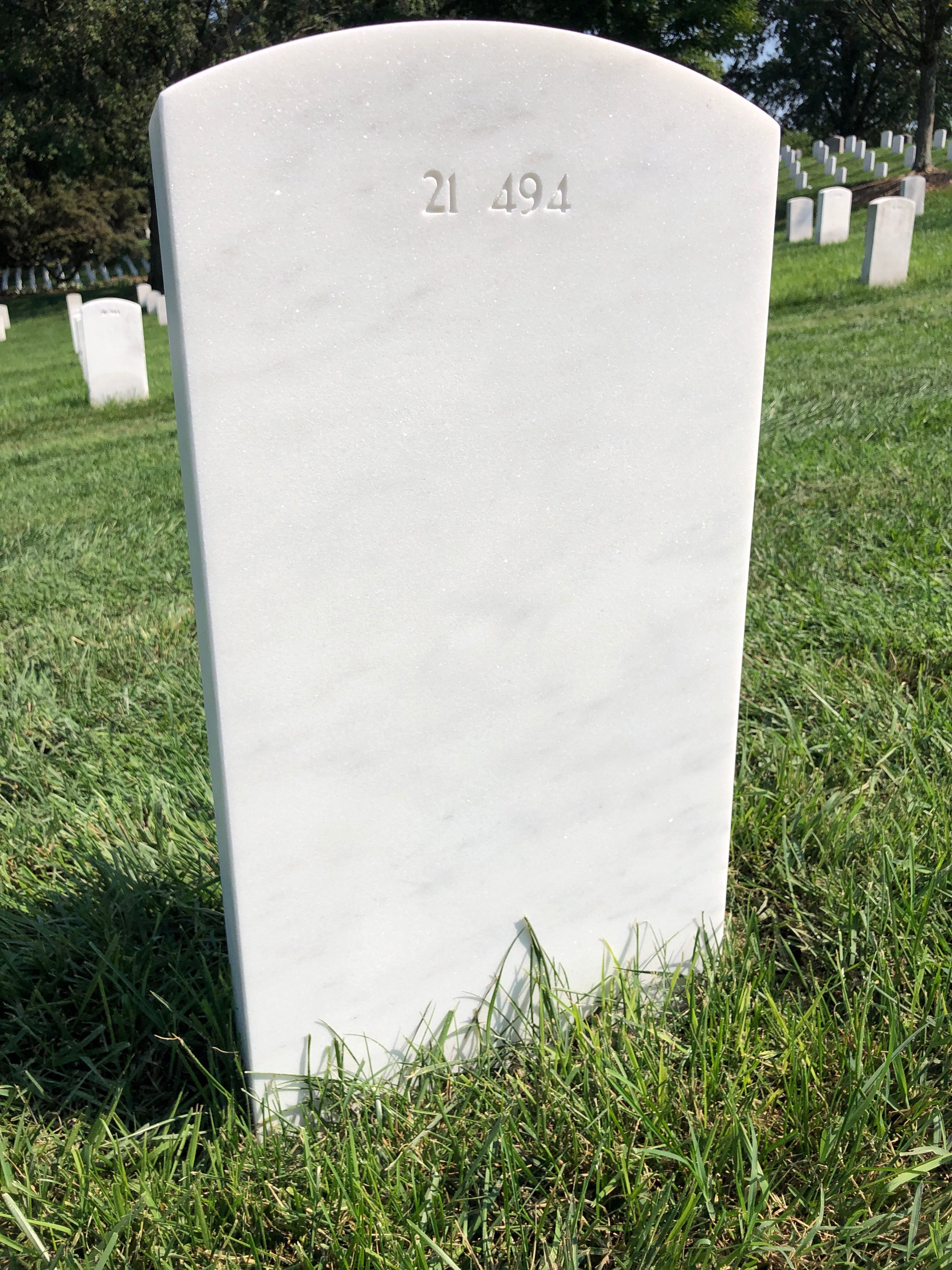 Back of headstone — Emma Ammon