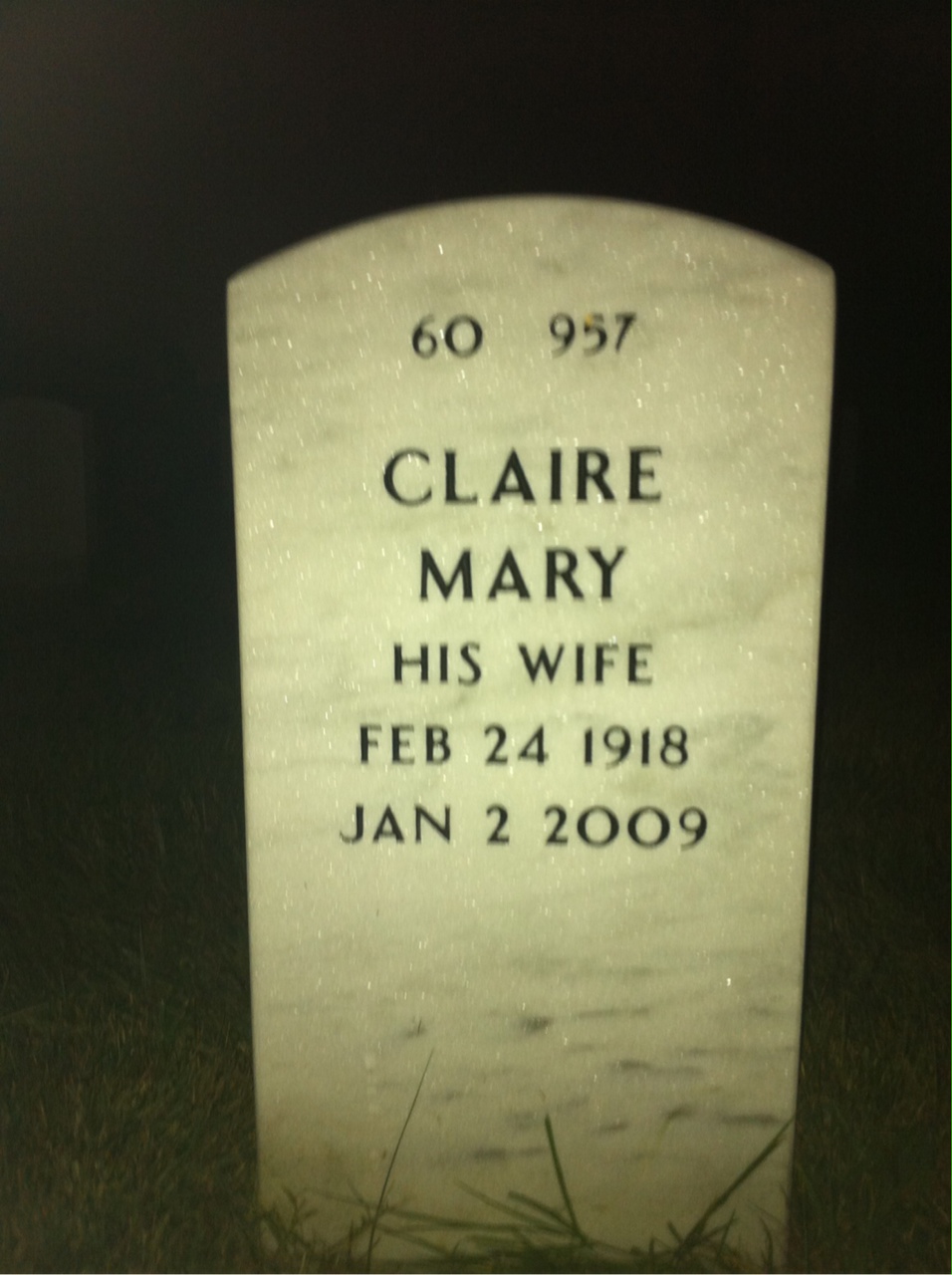 Back of headstone — John Donovan