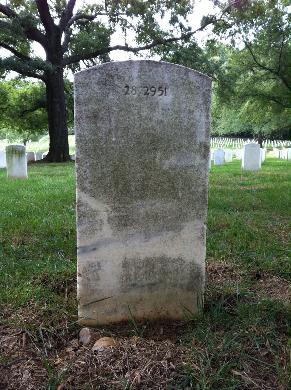 Back of headstone — Lonnie Moorehead