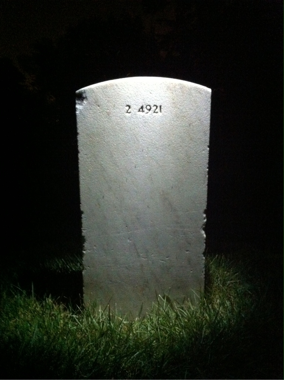 Back of headstone — Charlotte Beers
