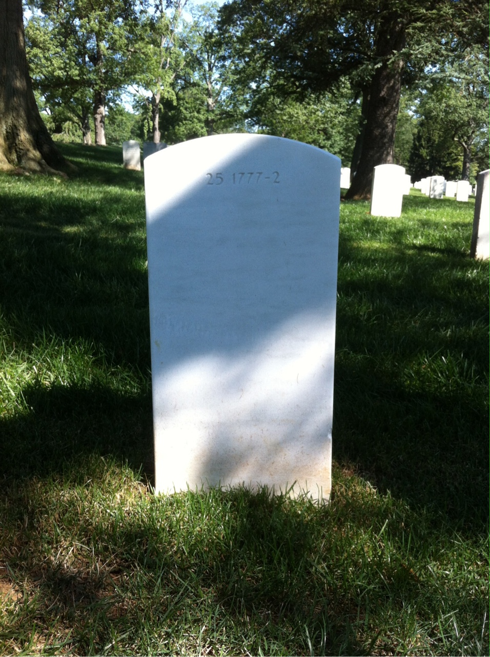 Back of headstone — Walter Jajko