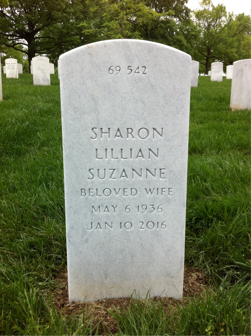 Back of headstone — Hubert Clark