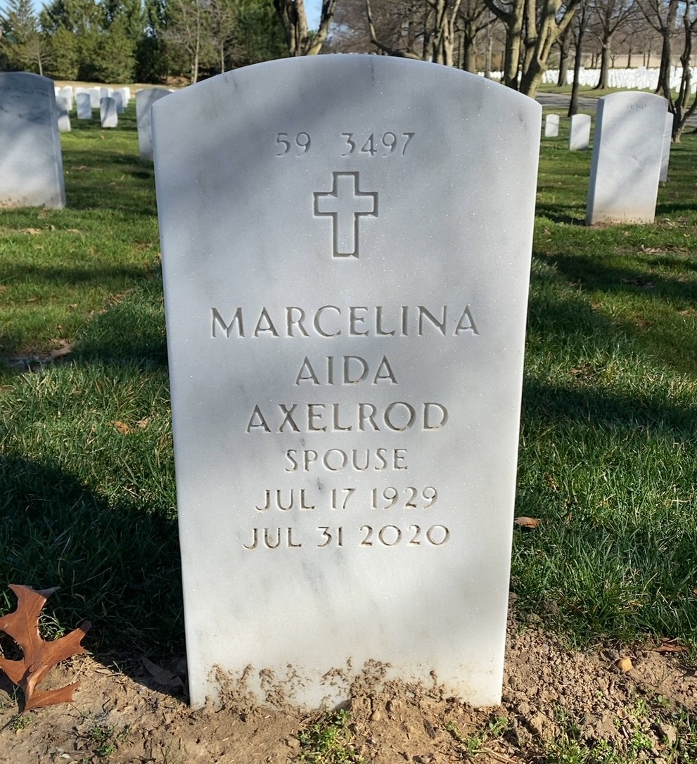 Back of headstone — Irvin Axelrod