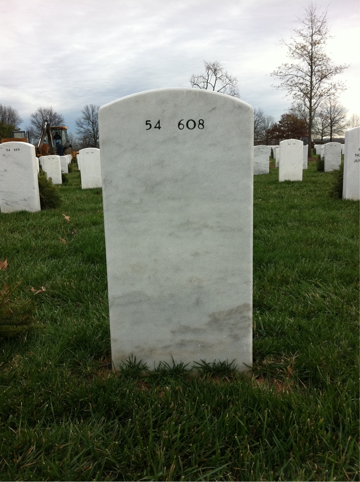Back of headstone — James Adams
