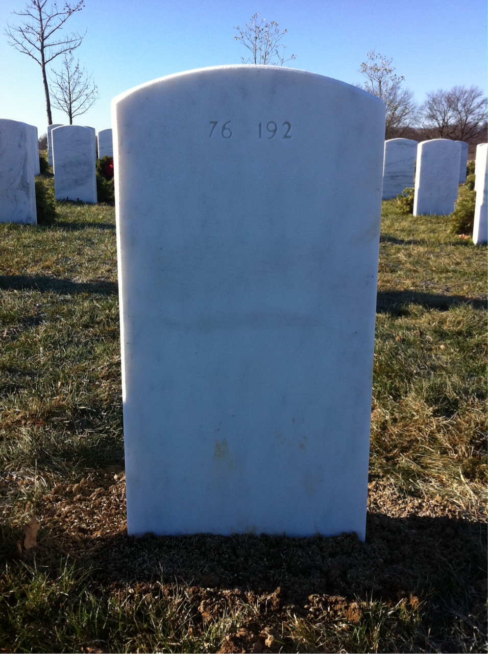 Back of headstone — Brett Edward Gornewicz