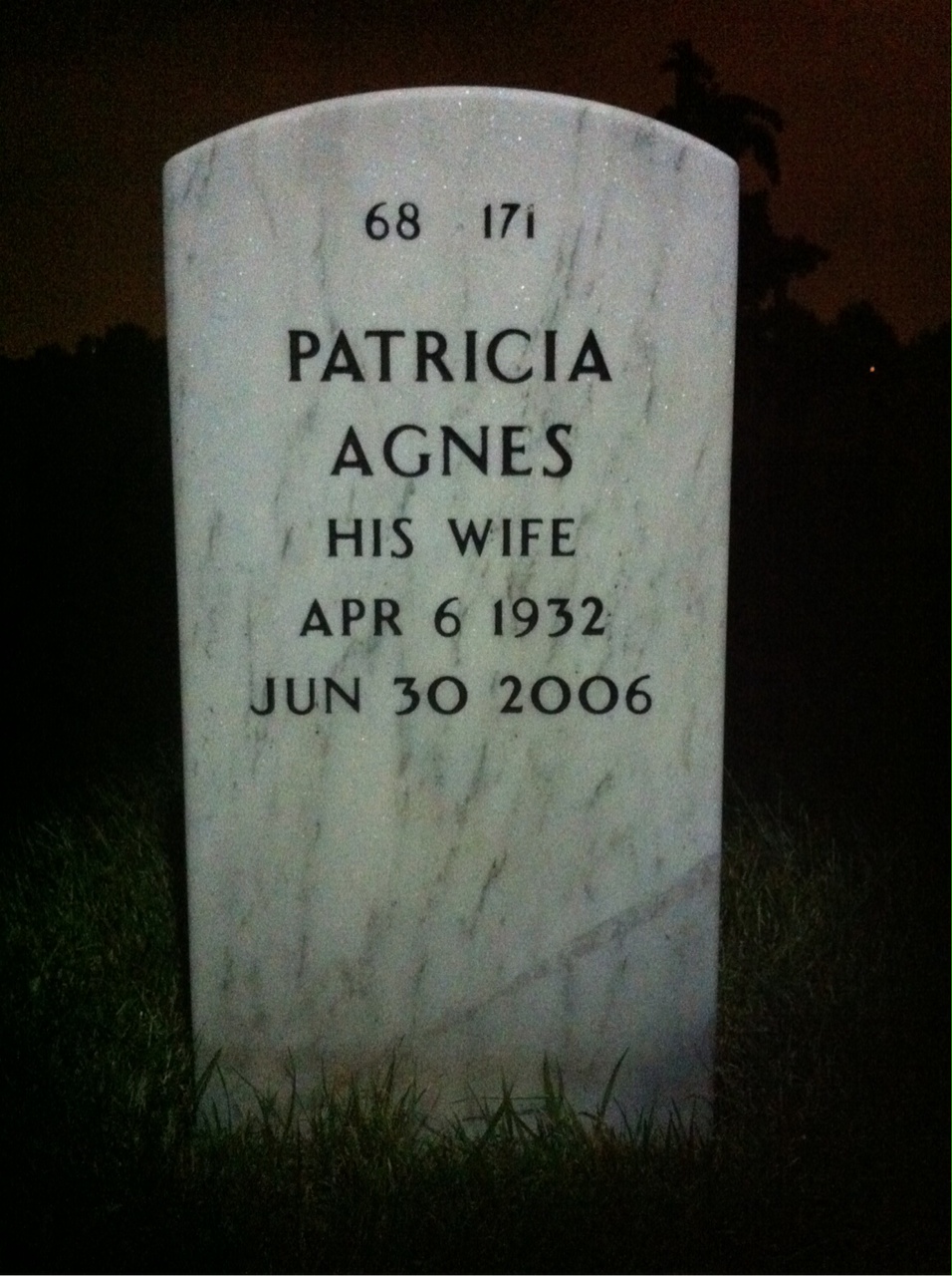 Back of headstone — Kenneth Hartman