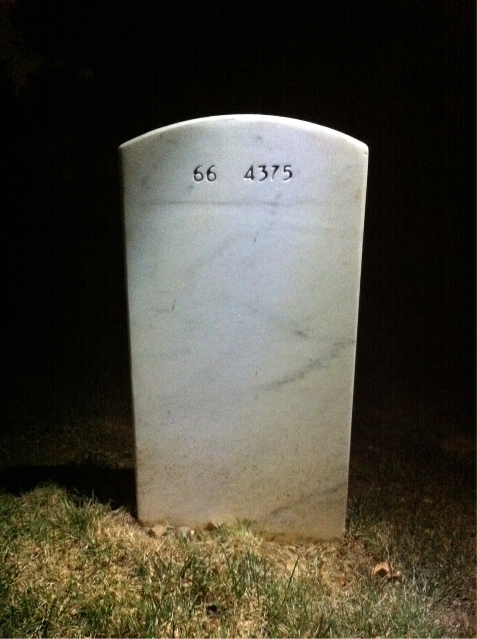 Back of headstone — Michael Overstreet