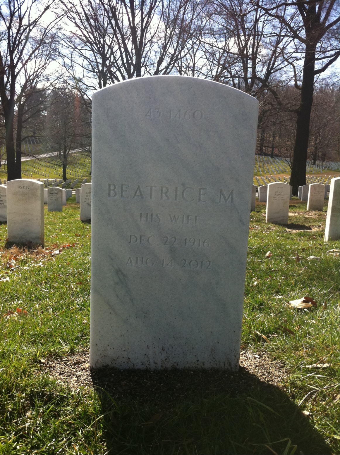 Back of headstone — Kesley M Jones