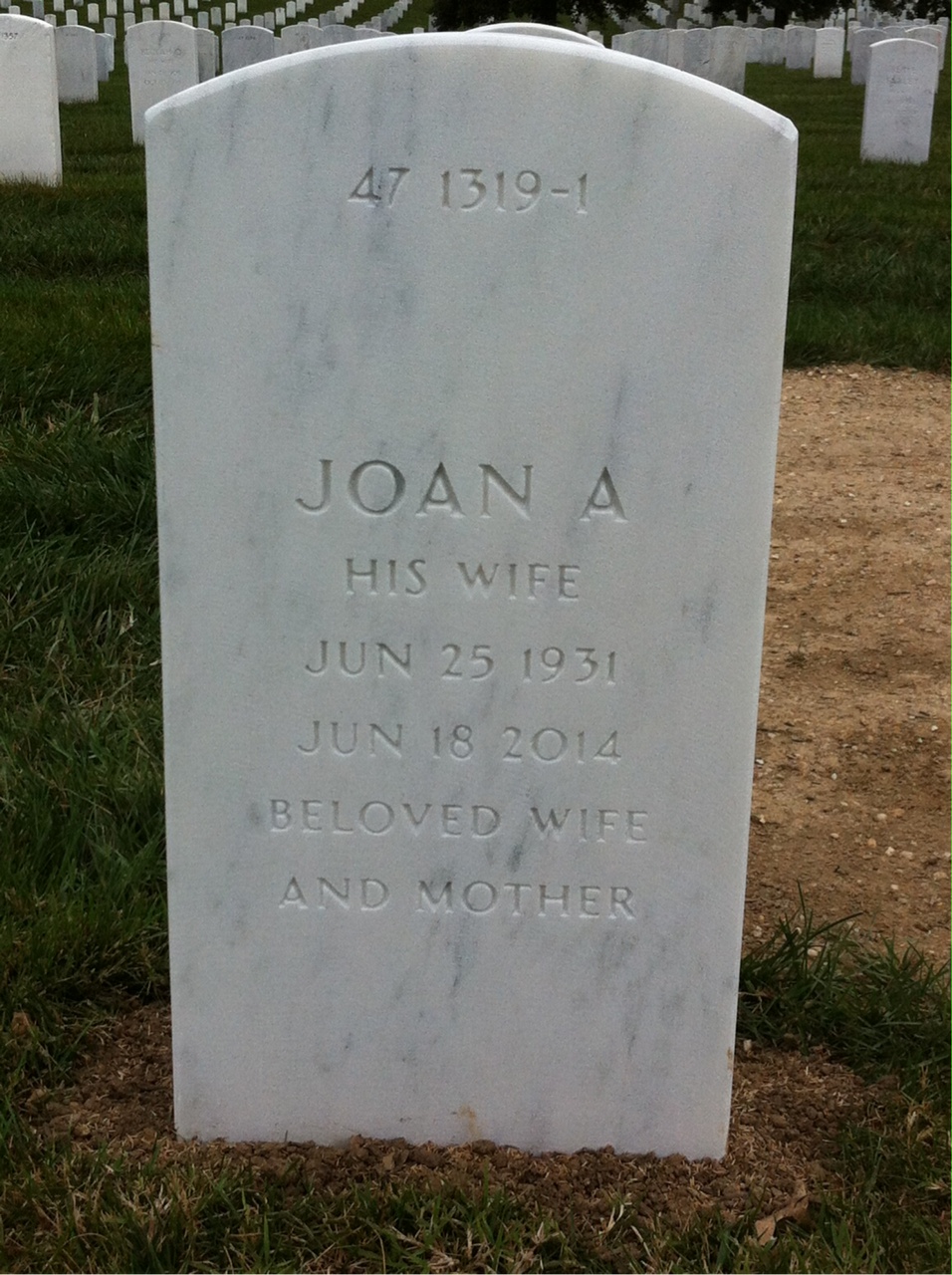 Back of headstone — Joseph Schoen