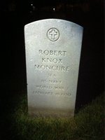 Robert Moncure — Headstone Front