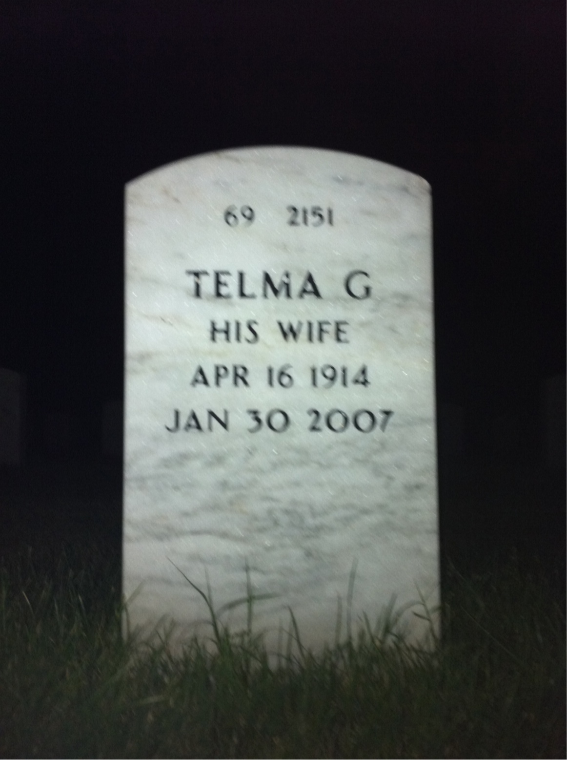Back of headstone — Jose Janer