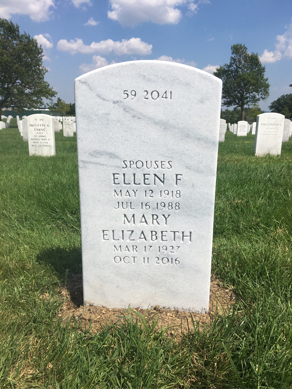 Back of headstone — George Spencer