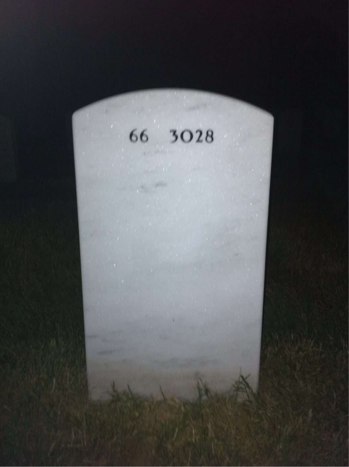 Back of headstone — Mckinley Miles