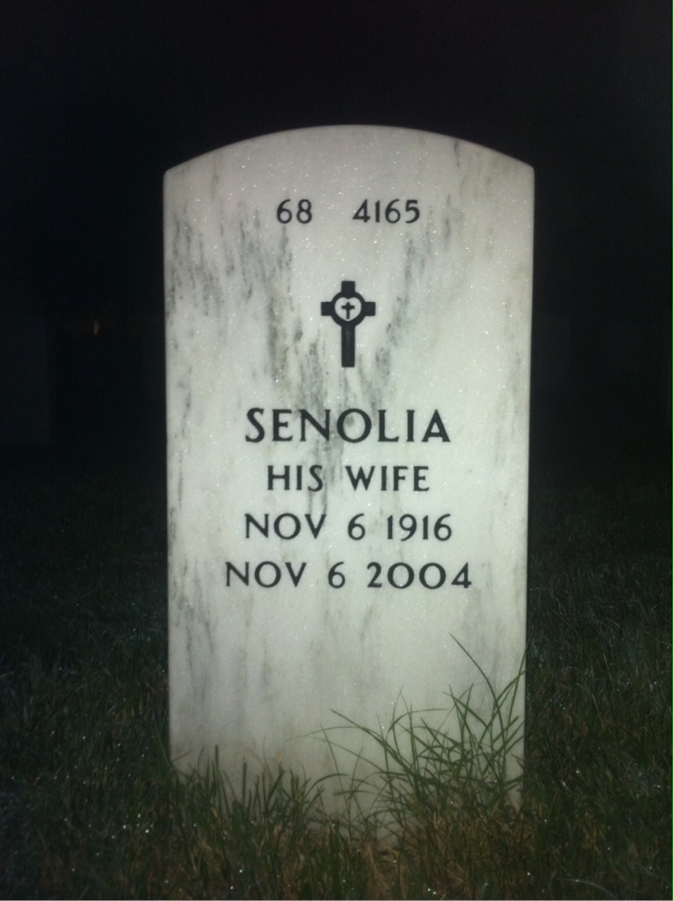 Back of headstone — Wilson Jones