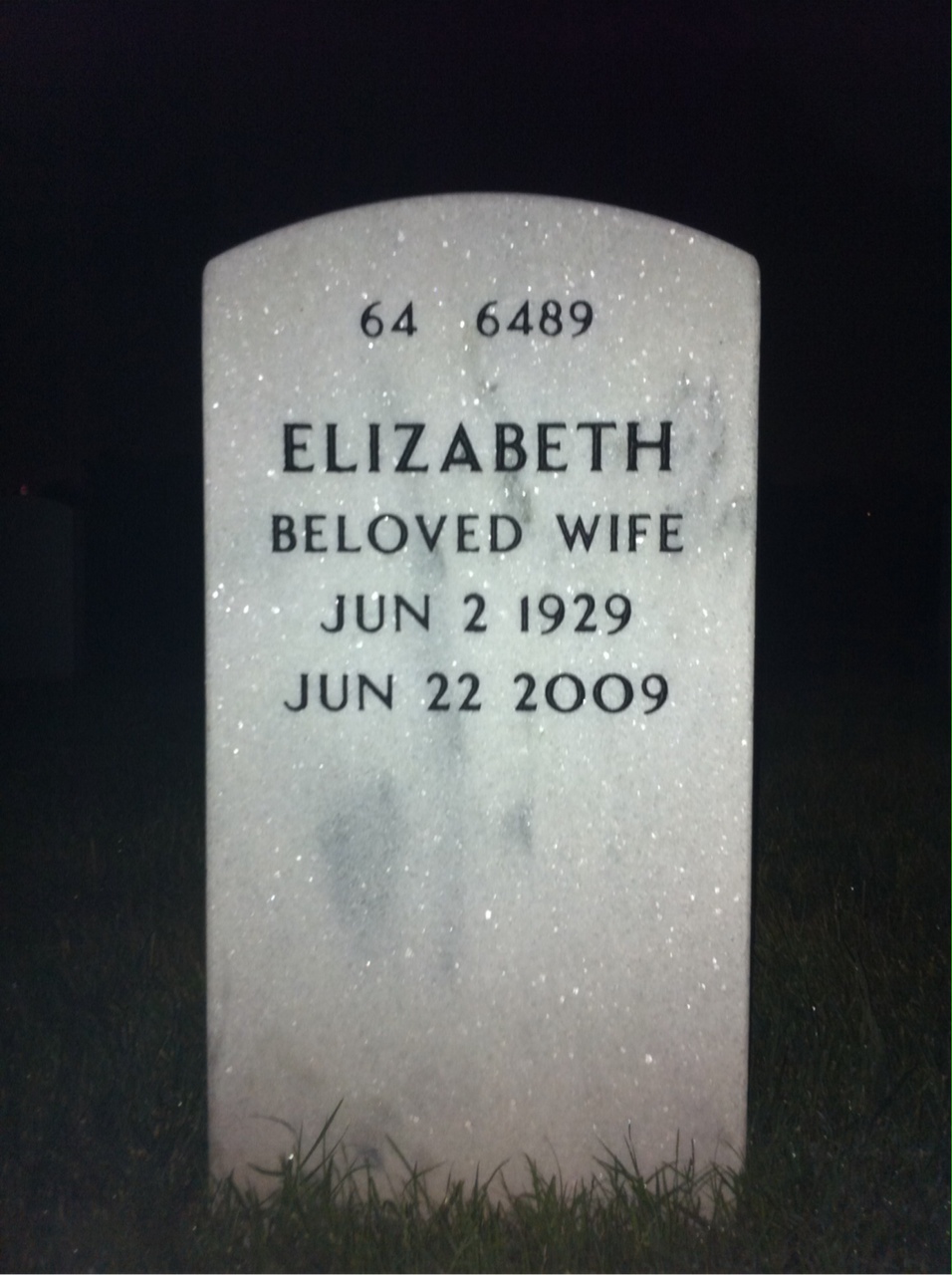 Back of headstone — Norbert Walecka